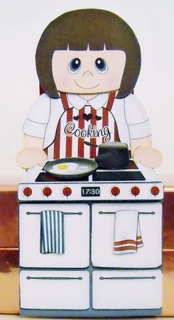 3D On the Shelf Card Kit - Little Cook Sherilyn is a whiz in the Kitchen by Pam Stubley