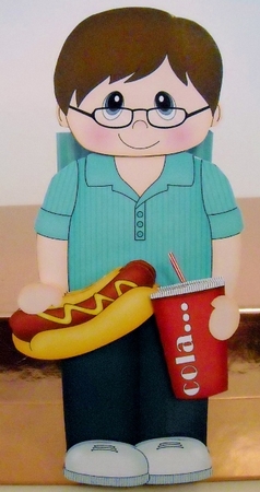 3D On the Shelf Card Kit - Its Take Away Night and Walton enjoys a Hot Dog & Cola by Pam Stubley
