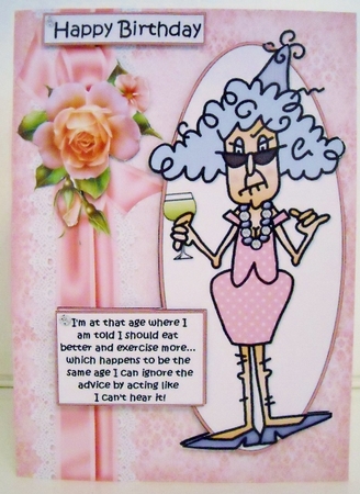 Stella advice about getting older quick card by Pam Stubley