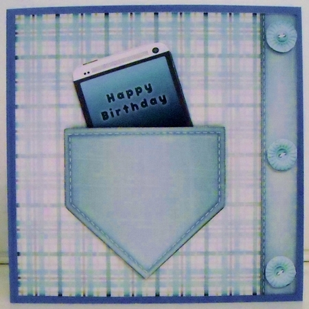 Smartphone Male Card topper 912 by Pam Stubley