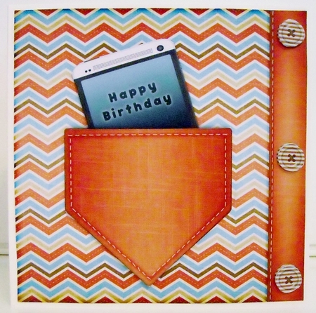 Smartphone Male Card topper 913 by Pam Stubley