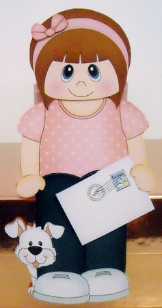 3D On the Shelf Card Kit - Cute little Teen Kaleigh has a Mini Card & Envelope  by Pam Stubley