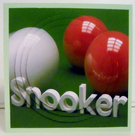 Sport - Snooker - Pyrimage/Pyramid + Insert & Tag by Pam Stubley