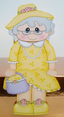 3D On the Shelf Card Kit - Gossip Galz Old Lady Dorothy by Pam Stubley