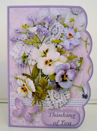 Misty Violets - Scallop Edged Card Mini Kit by Pam Stubley