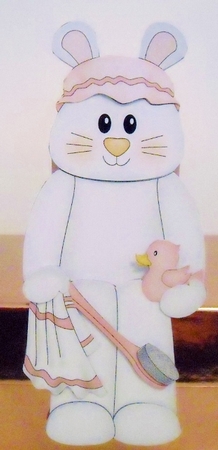 3D On the Shelf Card Kit - Cute Little Ipsy Bunny is ready for Bathtime by Pam Stubley