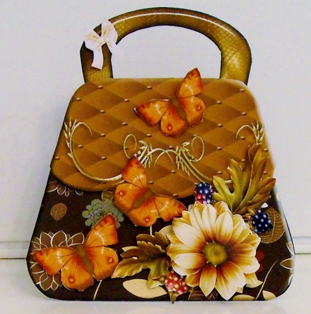 Autumn Handbag Shaped Card with Bonus Envelope Mini Kit by Pam Stubley