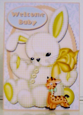 Welcome Baby - Cuddly Rabbit and Giraffe by Pam Stubley