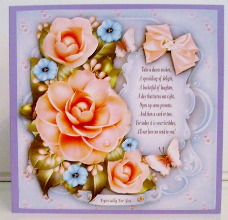 Camellia Bouquet Card Mini Kit by Pam Stubley