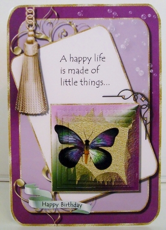 Exotic Butterfly Card Topper 1 by Pam Stubley