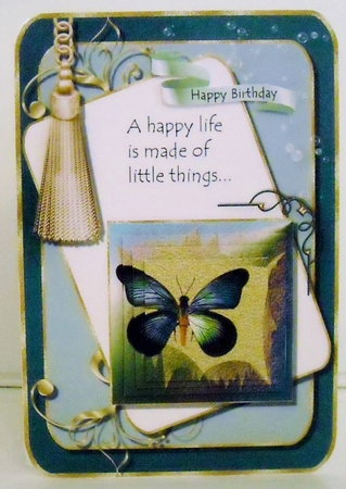 Exotic Butterfly Card Topper 2 by Pam Stubley