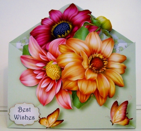 Envelope Of Flowers - Dahlias by Pam Stubley