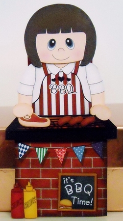 3D On the Shelf Card Kit - Its Barbecue Time and Tabitha is the Queen of the Grill by Pam Stubley