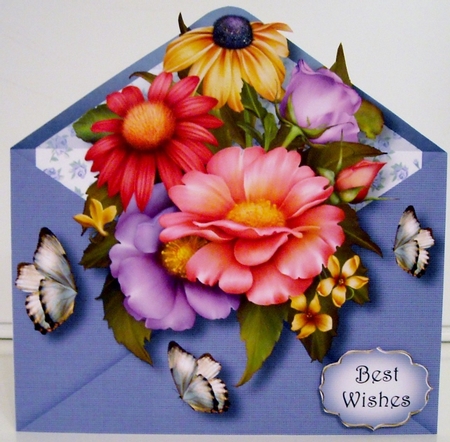 Envelope Of flowers - Breath Of Summer 8x8 by Pam Stubley