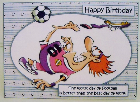 Stan loves Football quick card by Pam Stubley