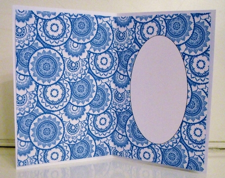 Navy Blue White Insert by Pam Stubley
