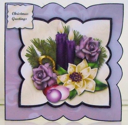 Scallop Classic Christmas In Purple Mini Kit by Pam Stubley