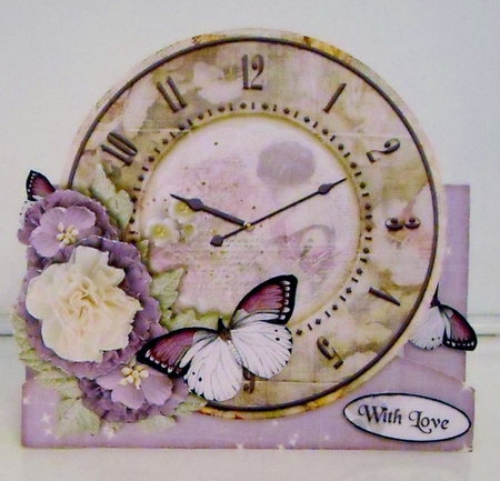 Vintage Clock Stepper Card Kit With Envelope 938 by Pam Stubley