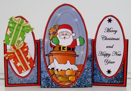 CPO  Santa down the chimney by Pam Stubley