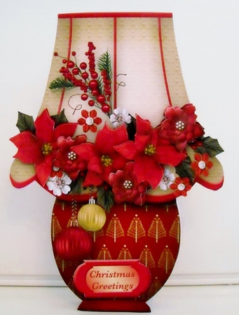 Merry Christmas - Lamp Shaped Card MIni Kit by Pam Stubley