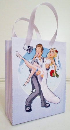 Just Married Blonde Mini Gift Bag by Pam Stubley