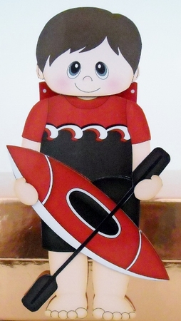 3D On the Shelf Card Kit - Little Canoeist Bronson by Pam Stubley