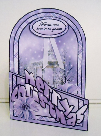 Winter Gazebo cutaway card by Pam Stubley