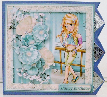 Summer Fun Decoupage Card  by Pam Stubley