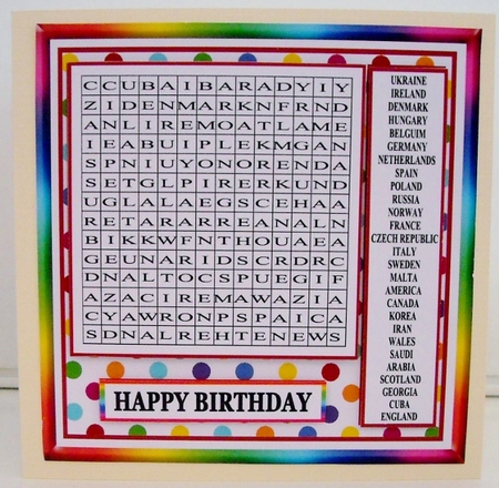 WORDSEARCH  COUNTRIES by Pam Stubley