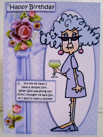Stella wanted a double Gin quick card by Pam Stubley
