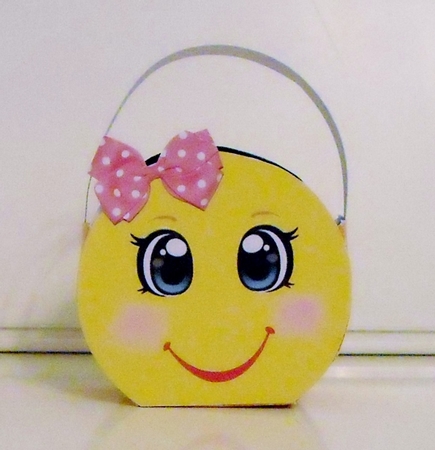 GIRL SMILE SMILEY FACE FAVOR GIFT BAG by Pam Stubley