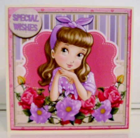 Mini Kit- Pretty Girl and Roses #1 by Pam Stubley