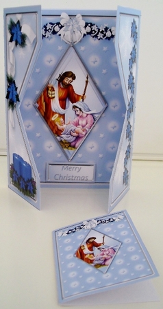 Christmas Nativity - Diamond Gatefold Card Mini Kit by Pam Stubley