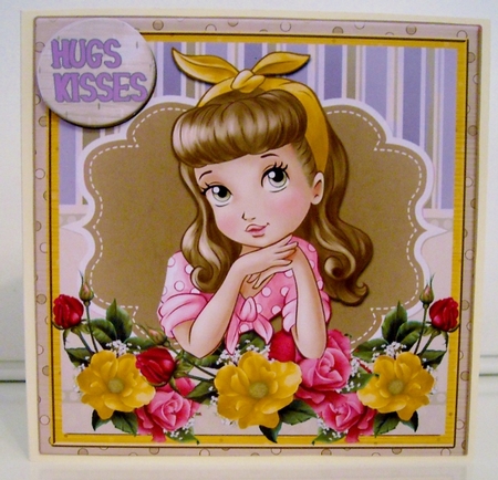 Mini Kit- Pretty Girl and Roses #2 by Pam Stubley