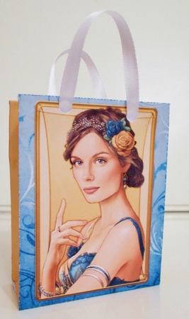 Art Deco Lady Athena Mini Bag Dark Blue by Pam Stubley