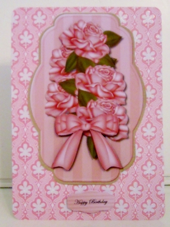 Pink Vintage Roses panel by Pam Stubley