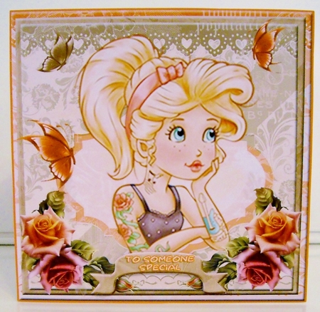 Mini Kit - Pretty Rockabilly Chick #3- for lots of occasions by Pam Stubley