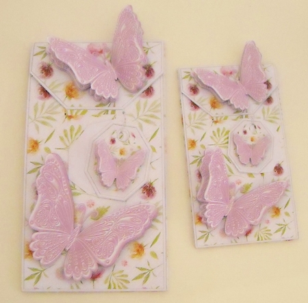 Grape & Gold Floral with Butterflies Card/Money Envelope Mini Kit by Pam Stubley