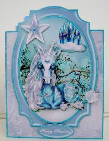 Fantasy Unicorn Shaped Card Kit by Pam Stubley