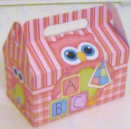 Pink Owl Gable Box by Pam Stubley