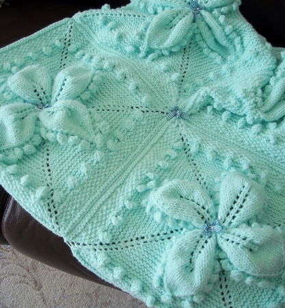 CANDY FLOSS baby blanket knitting pattern by Pam Stubley