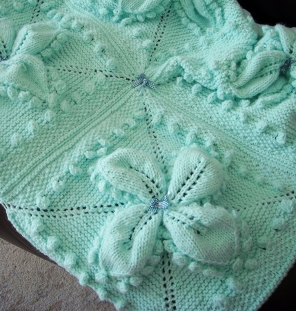 CANDY FLOSS baby blanket knitting pattern by Pam Stubley