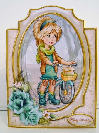 Cycling Enthusiast Shaped Pyramid Card Kit by Pam Stubley