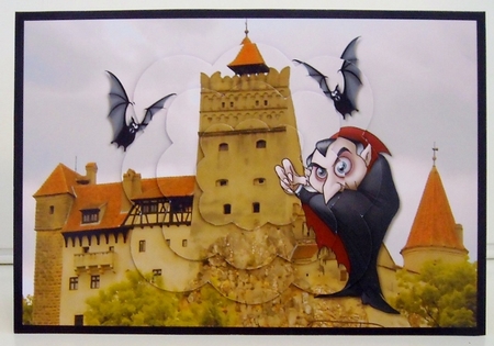 Dracula Castle Scalloped Pyramid by Pam Stubley