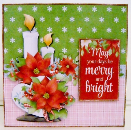 Christmas candles and poinsettias Mini Kit by Pam Stubley