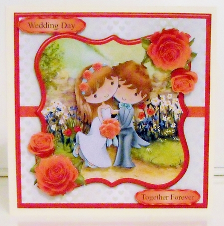 Wedding Day - Bride & Groom - Card Mini Kit & Decoupage by Pam Stubley