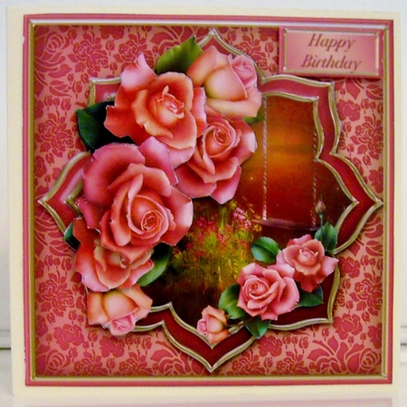 Sunset Roses - Stacked Petal Layer Card Mini Kit by Pam Stubley