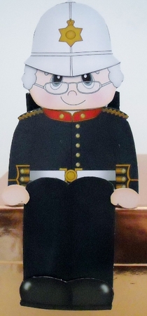 3D On the Shelf Card Kit - Royal Marine Werner is ready for a tour action by Pam Stubley