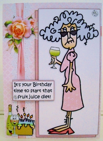 Stella and her fruit juice diet quick card by Pam Stubley