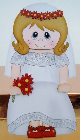 3D On the Shelf Card Kit -  Beautiful Bride Sondra by Pam Stubley